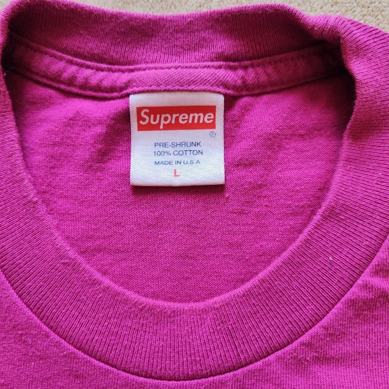 Camiseta supreme online rosa