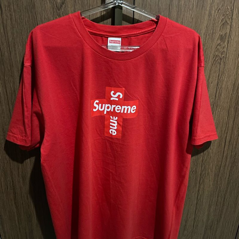 Camiseta Supreme Cross Box Logo | Supreme Usado 104716526 Camiseta Supreme Cross Box Logo | Supreme Usado 104716526