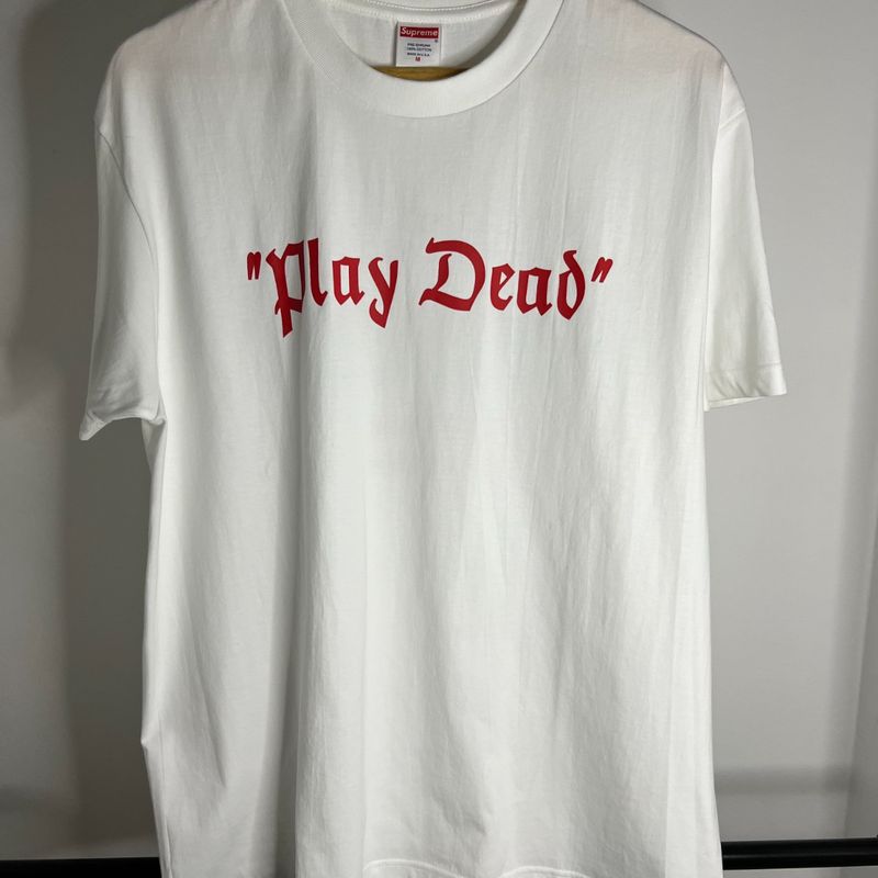 Camiseta Supreme Play Dead Tamanho M | Camiseta Masculina Supreme