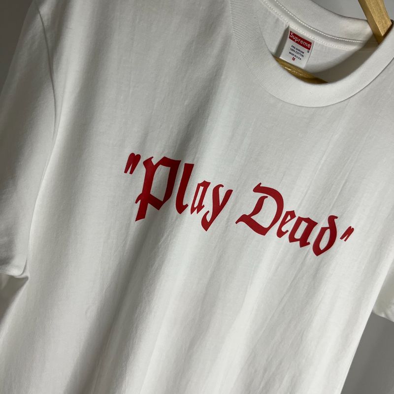 Camiseta Supreme Play Dead Tamanho M | Camiseta Masculina Supreme