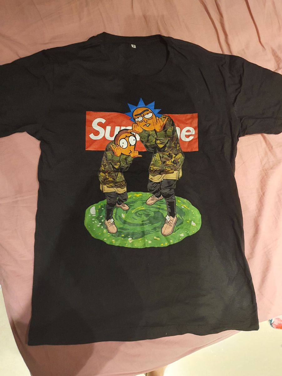 Camiseta Supreme Rick And Morty Camisa Masculina Nunca Usado