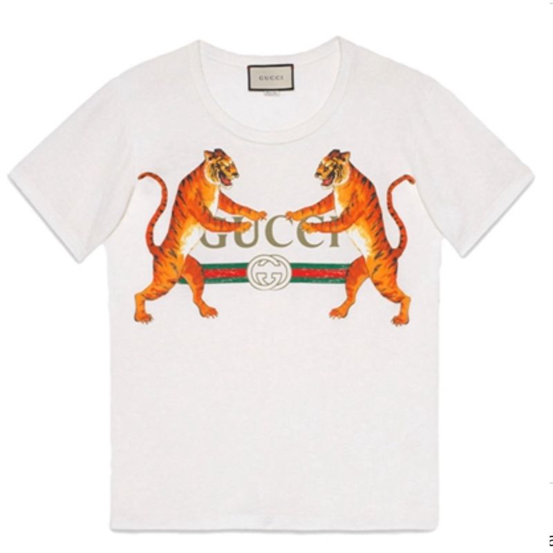 Gucci Logo de Tigre Original Feito Na Nova sem Uso | Camiseta Feminina Gucci Nunca Usado 39268546 | enjoei