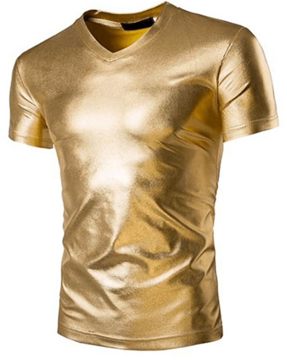 camisa dourada masculina