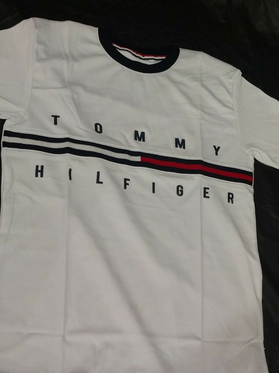 camisa branca tommy hilfiger