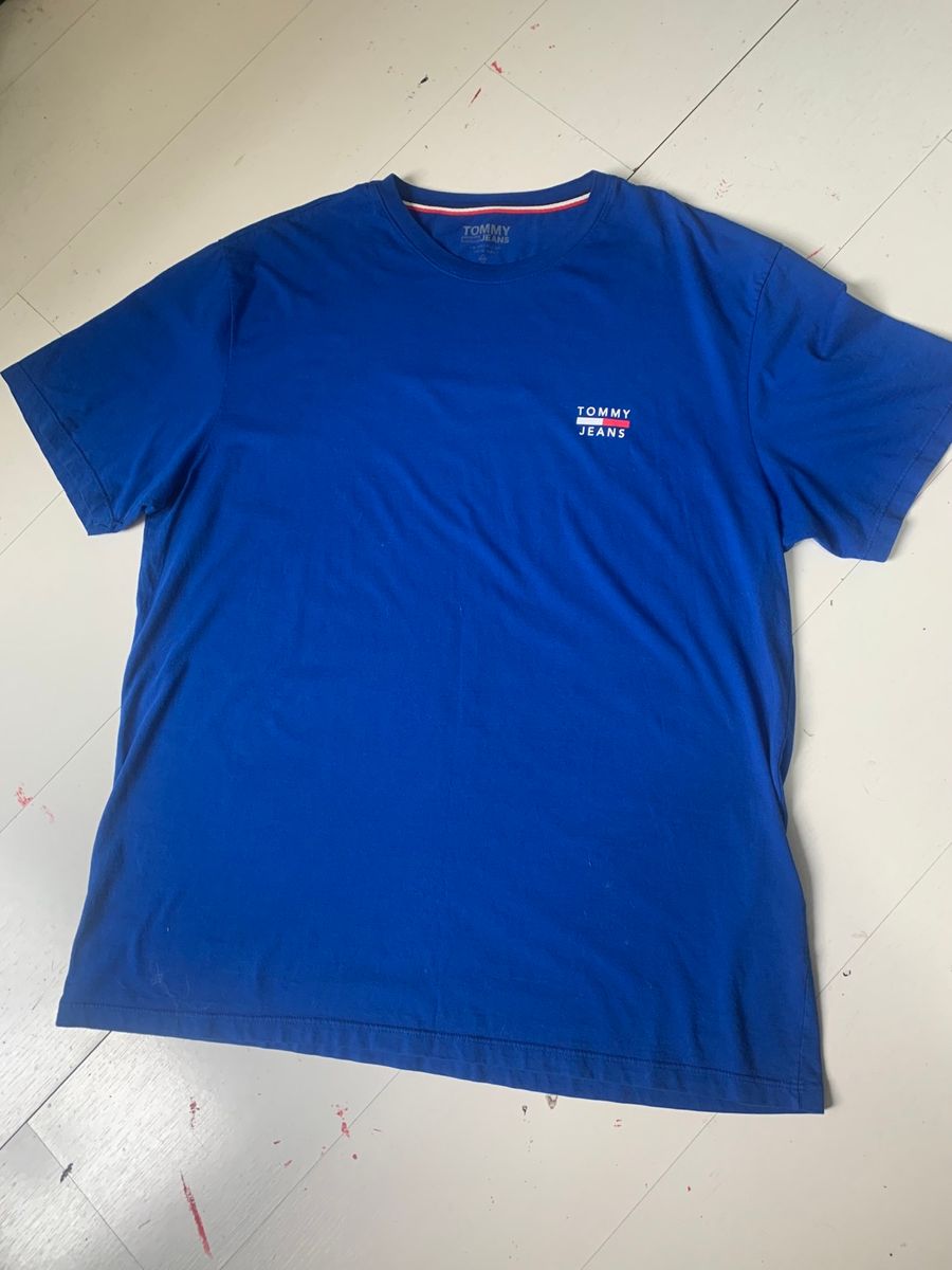 Camiseta Tommy Hilfiger Azul - Original - Tamanho Egg - Usada