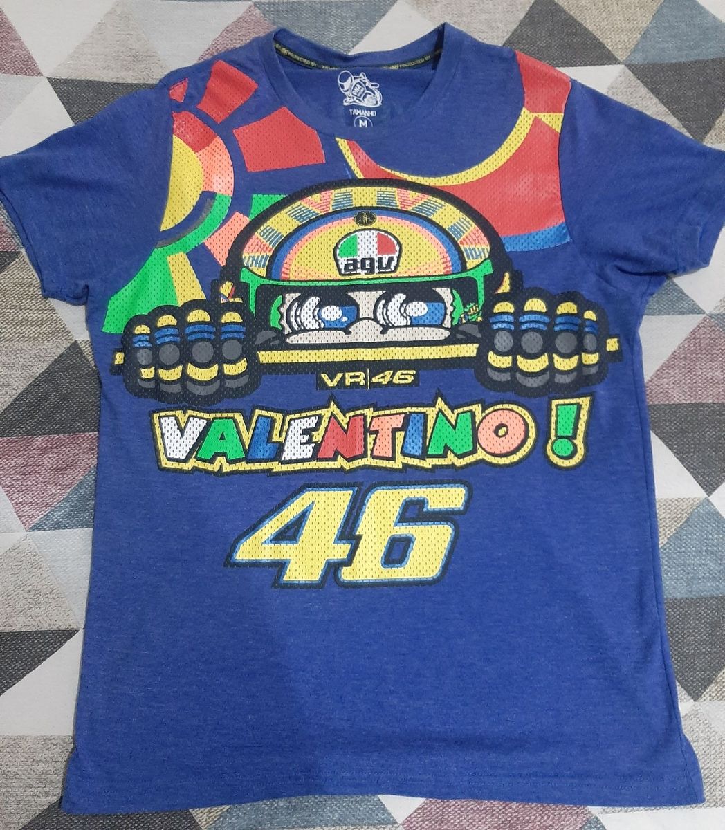 Camiseta Valentino Rossi Original | Camiseta Masculina Vr46 Usado ...
