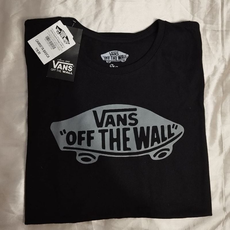 Camiseta Vans Otw Preta 100% Algodão Camiseta Masculina