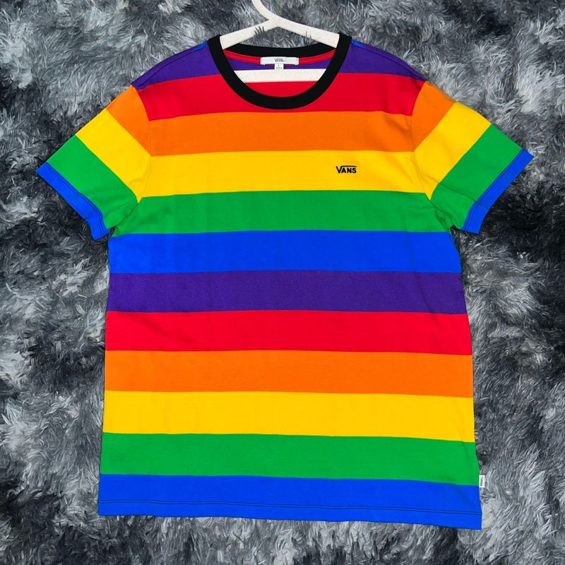 Pride Rainbow Stripe Vans Pride T Shirt Camiseta Vans Pride
