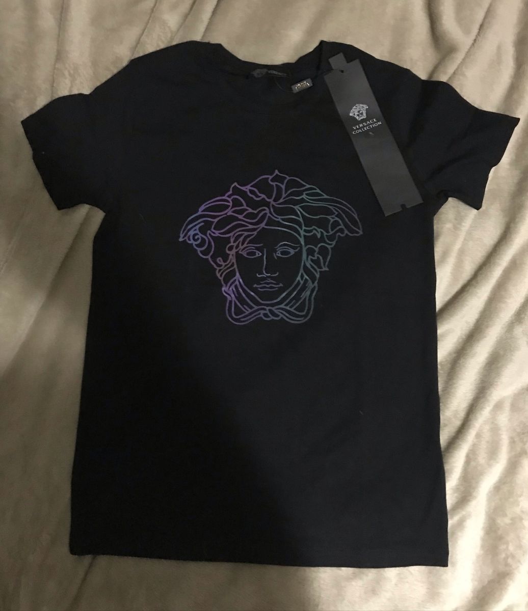 camisa versace preta