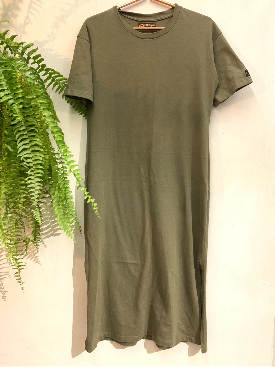 vestido camisa verde