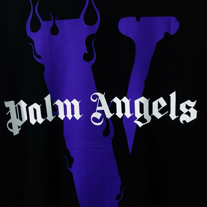 Camiseta Vlone X Palm Angels T-Shirt Black/Purple, Camiseta Masculina Vlone  X Palm Angels Nunca Usado 94165574