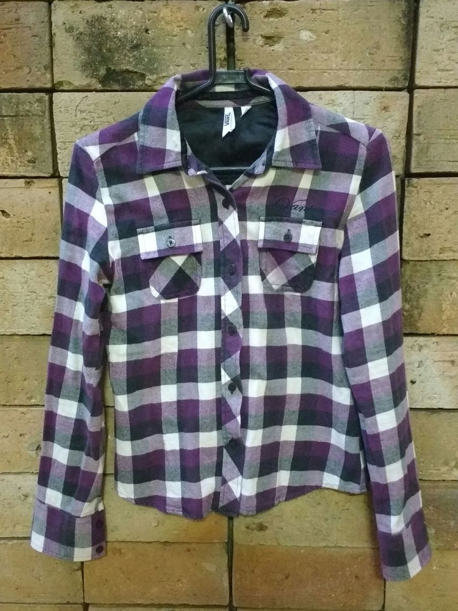 camisa xadrez vans feminina