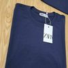 camiseta zara basica marinho m - manga curta zara