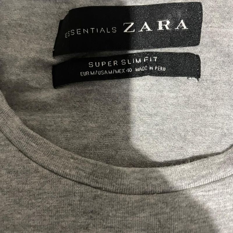 Camiseta Zara Essentials Super Slim Fit Camisa Masculina Zara Usado 101292843 enjoei