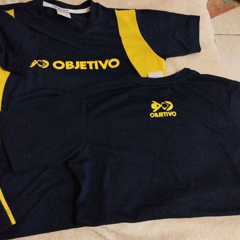 Camisetas do Uniforme do Colégio Objetivo Azul Marinho Roupa Infantil  para Menino Colégio Objetivo Usado 104170092 enjoei