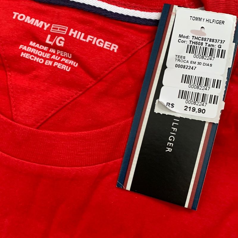 Camiseta Tommy Hilfiger Infantil Apple Red