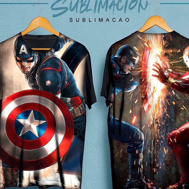 Camisetas sublimadas superheroes sale