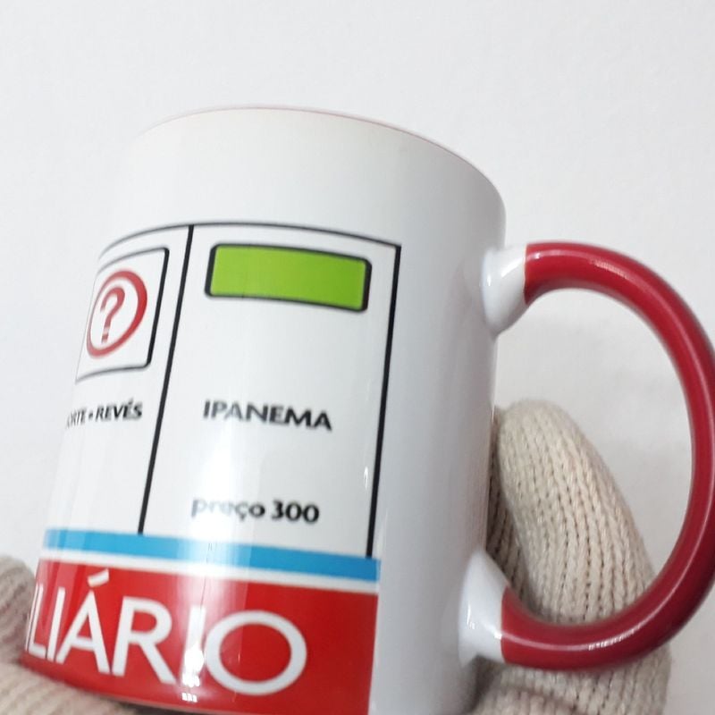 Caneca Personalizada Banco Imobiliário Estrela em Louça