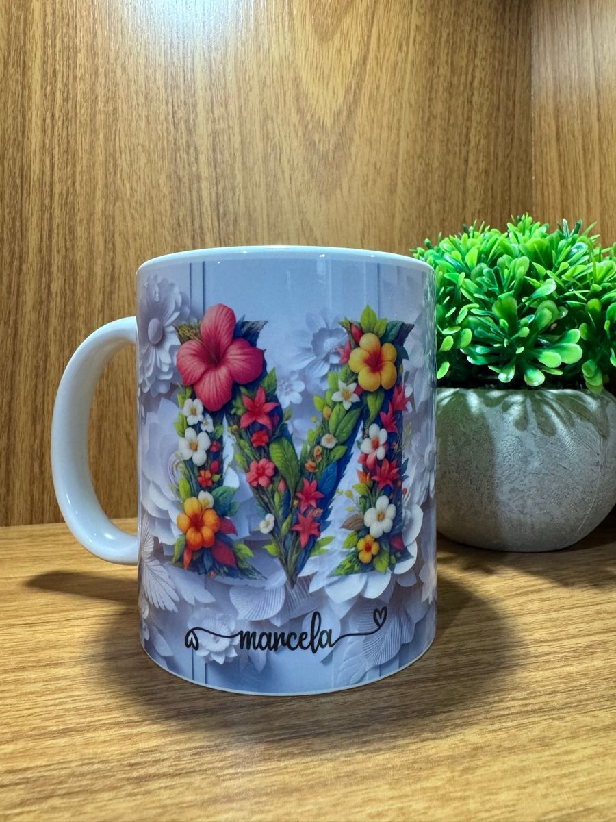 Caneca Personalizada com Nome e Letra | Produto Feminino Live Nunca ...