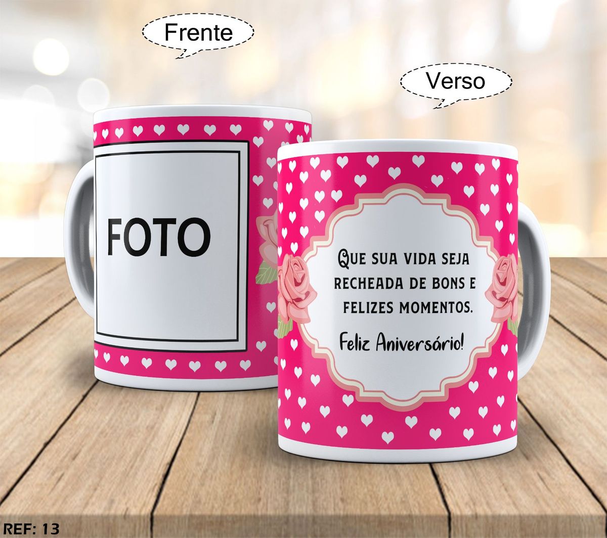 Caneca Personalizada Presente Com Foto Para Anivers Rio Que Sua Vida Seja Recheada De Bons