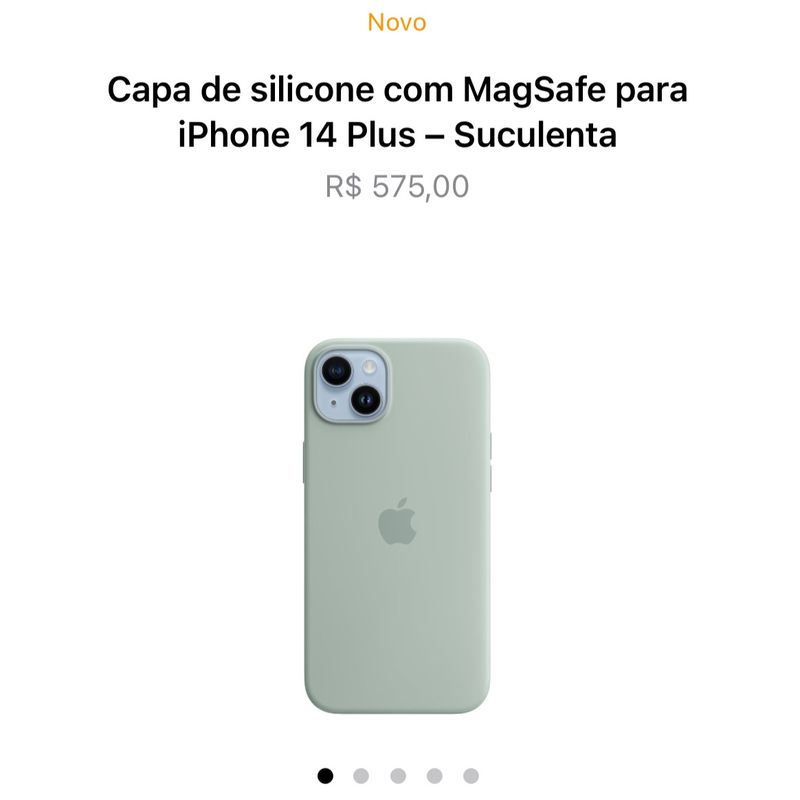 Capa de silicone com MagSafe para iPhone 14 – Suculenta - Apple (BR)