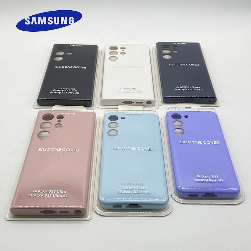 Acessórios de capa de telefone macia silicone para Samsung Galaxy S23/S23  Ultra/S23 Plus