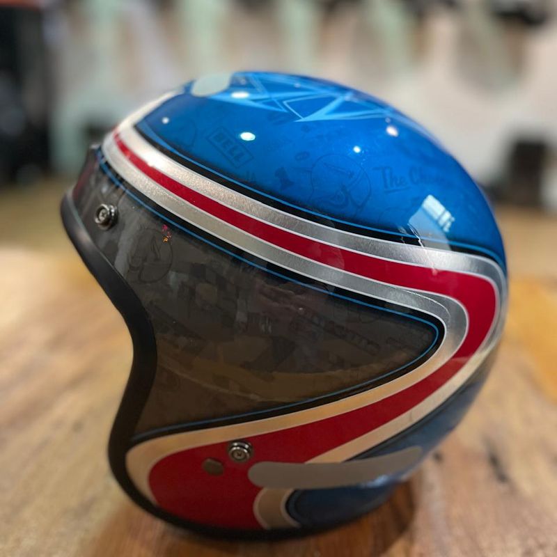 blitz helmet motorcycle Ruroc AT4.0 TRACK Blitz - Lightweight Full-Face Bluetooth Motorcycle Helmet - XL/XXL - Carbon Fiber