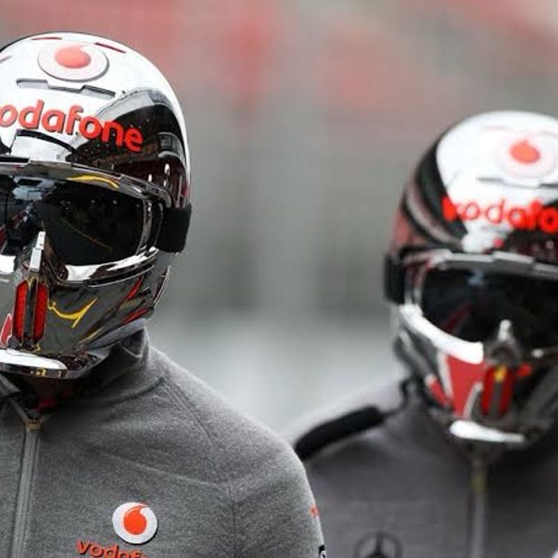 Mclaren Mercedes Ruroc F1 Capacete Ruroc Ruroc Nunca Usado