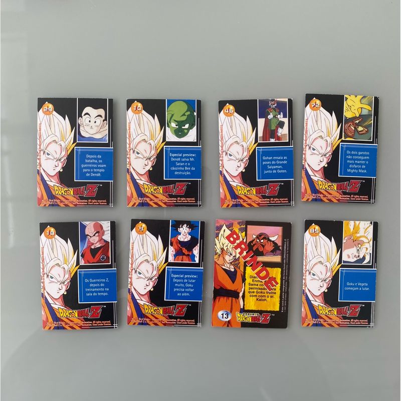 Card de Coleção - Lote de 8 Cards Dragon Ball Z - Antigos
