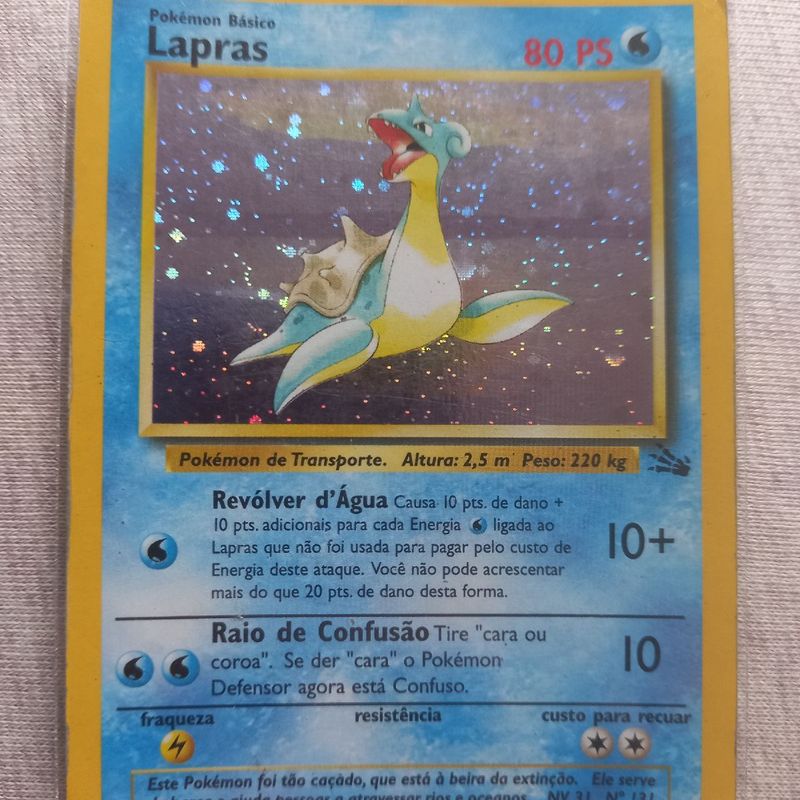 Card Original Pokemon Lapras | Pokemon Usado 100710478 | enjoei