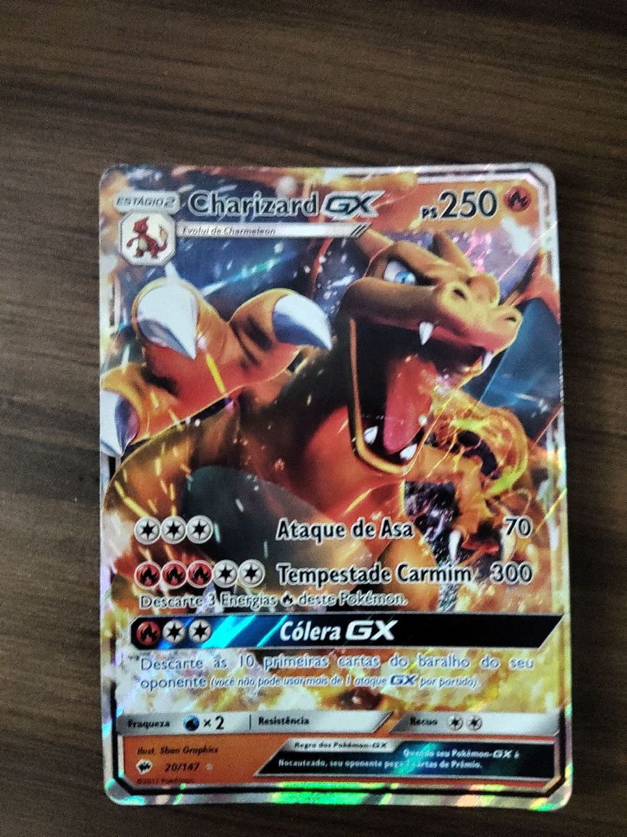 Carta Pokemon Charizard GX Português Card Original Copag