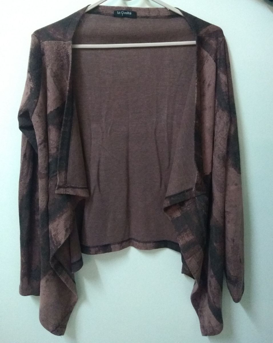 cardigan assimétrico la qualité - blusas la qualité