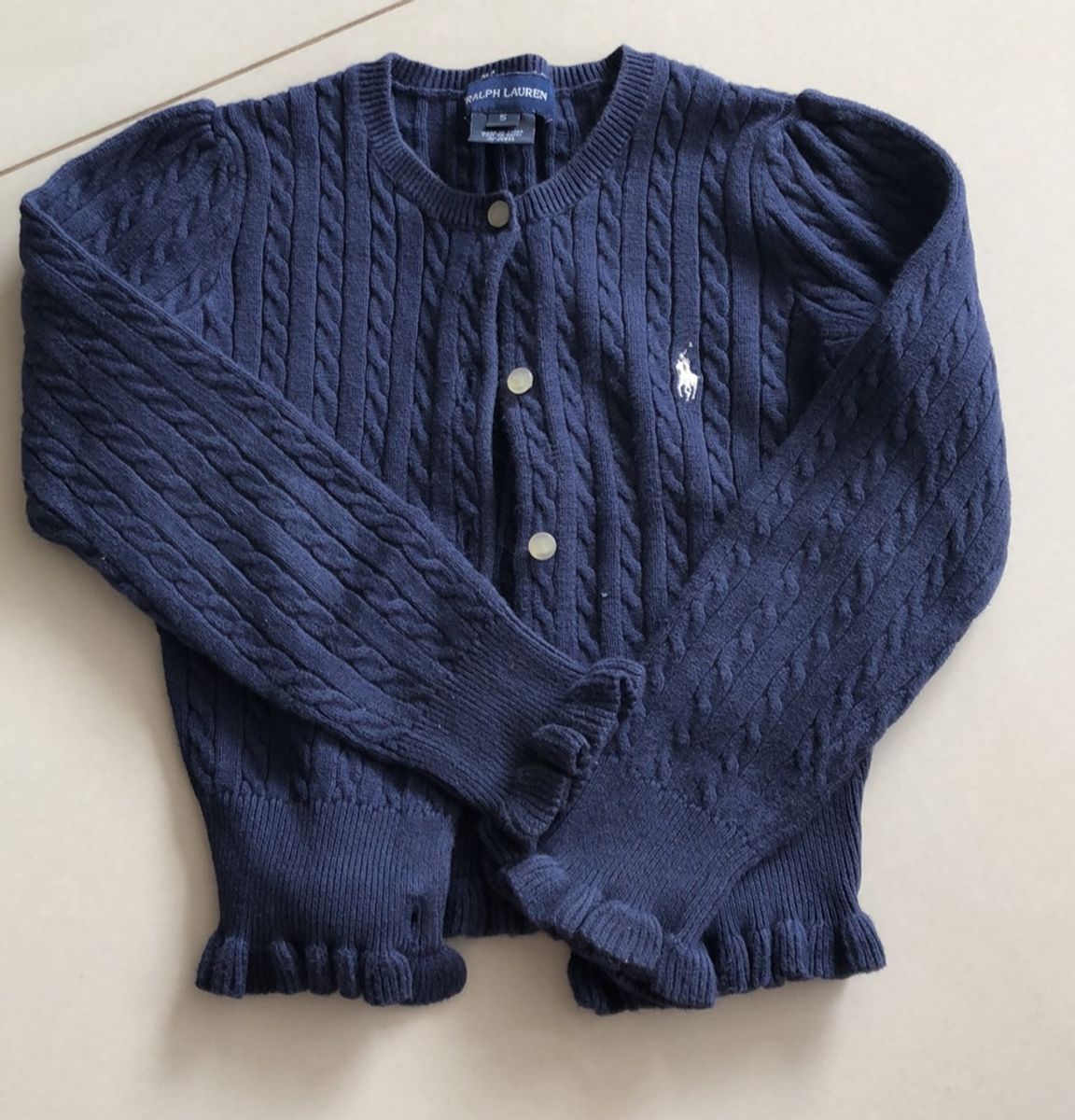 cardigan infantil azul marinho