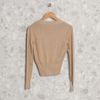 cardigan bege metalizado renner - suéters & cardigans renner