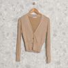 cardigan bege metalizado renner - suéters & cardigans renner