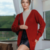 cardigan feminino kimono tricô manga longa - suéters & cardigans 