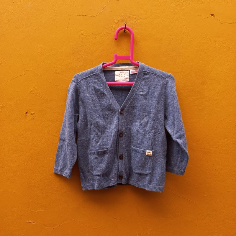 Cardigan Infantil Zara Knit Wear Baby Boy Azul Tamanho Anos  Suetes/cardigã Infantil Roupa Infantil para Menino Zara Usado 92672129 