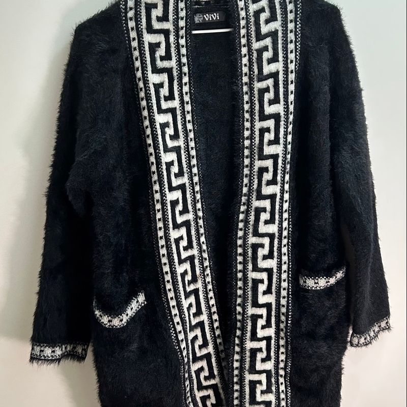 Cardigan sales feminino peludinho