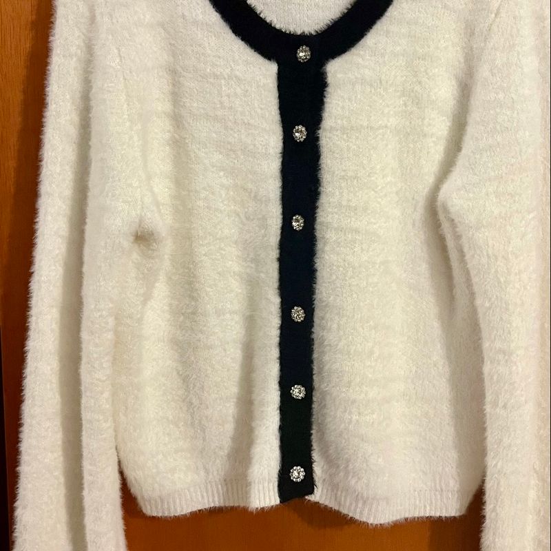 Cardigan store feminino peludinho