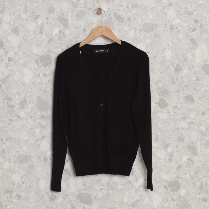 Cardigan preto hot sale hering