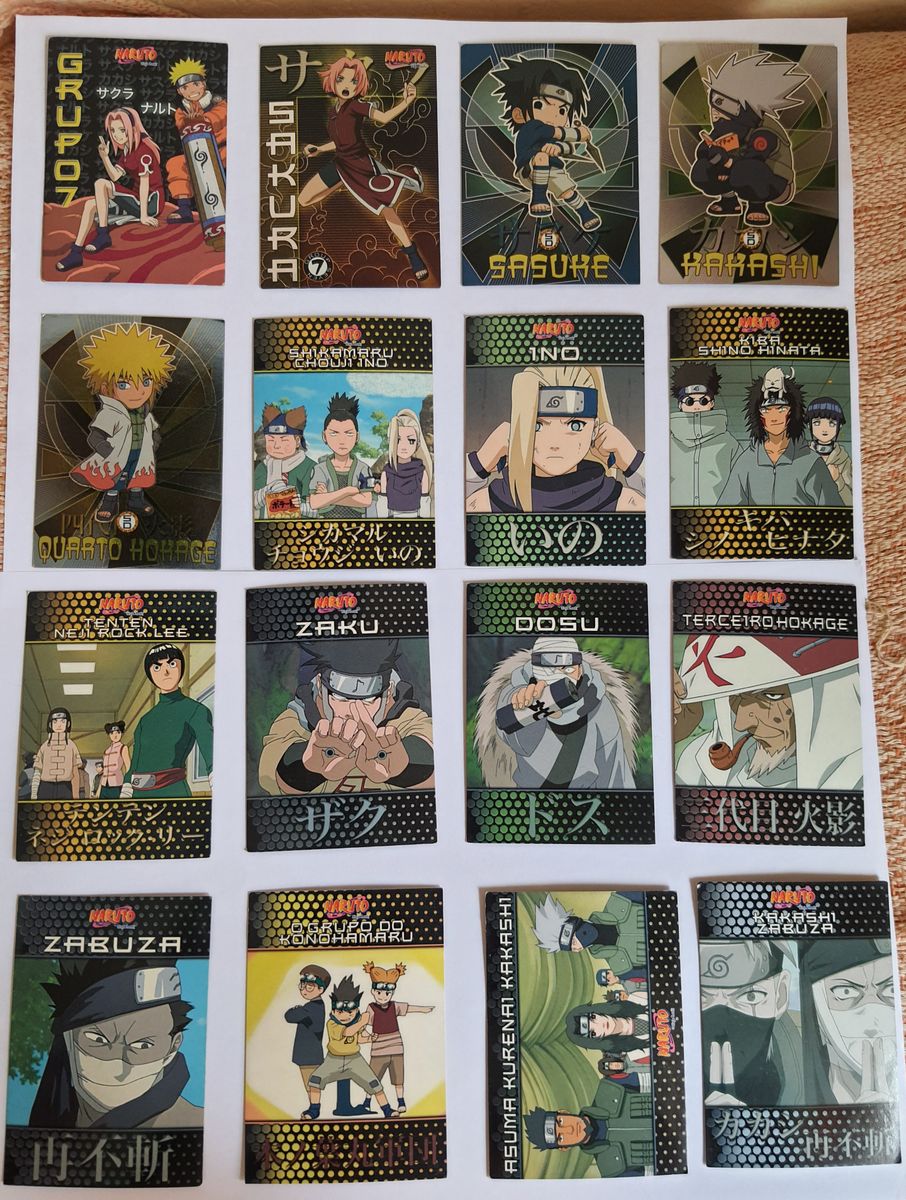 Cards Naruto Ninja Ranks - 16 Un | Jogo de Tabuleiro Panini Usado ...