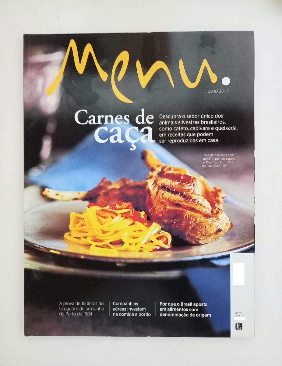 Carnes de Caça - Revista Menu Especial Nº 152 | Livro Três Usado ...