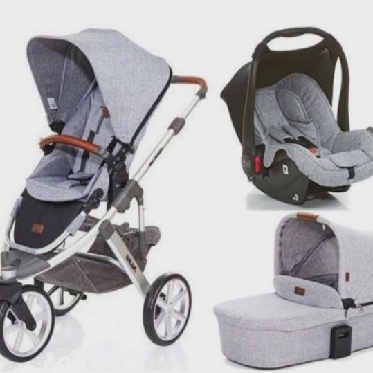 Carrinho de Bebê Salsa 3 Rodas Graphite Gray (cinza) + Moisés + Bebê