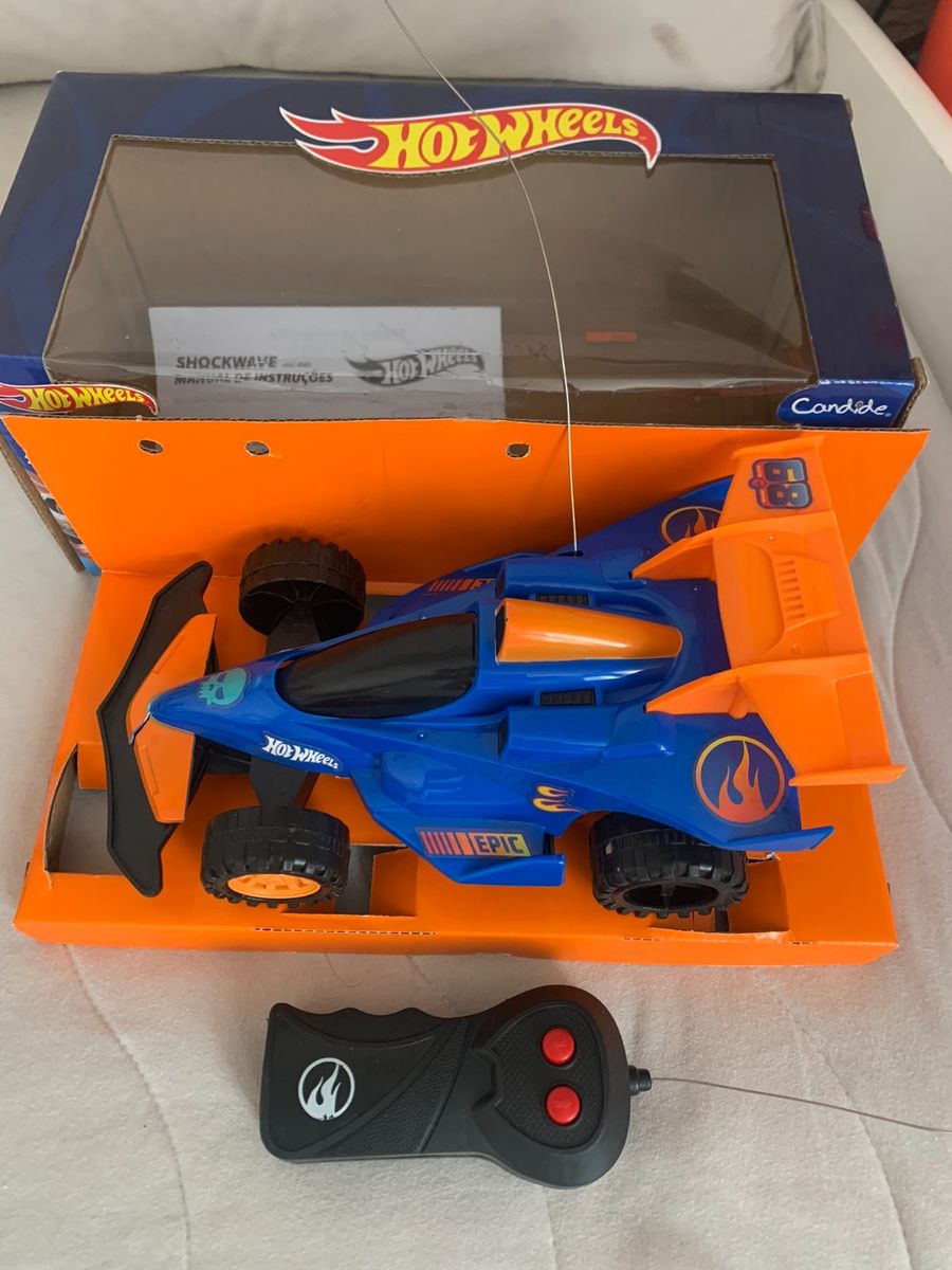 Carrinho Controle Remoto Hot Wheels - Veículo Shockwave - Azul 4563 - Real  Brinquedos