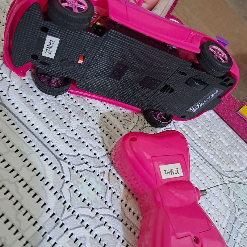 Carrinho Controle Remoto da Barbie, Brinquedo Barbie Usado 49561484