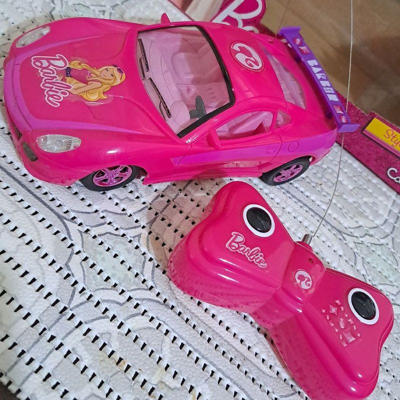 Carrinho Controle Remoto da Barbie, Brinquedo Barbie Usado 49561484