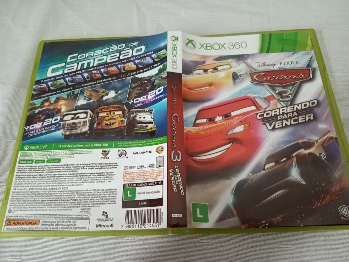 Jogo Carros 3 Correndo para Vencer Xbox One Warner Bros com o