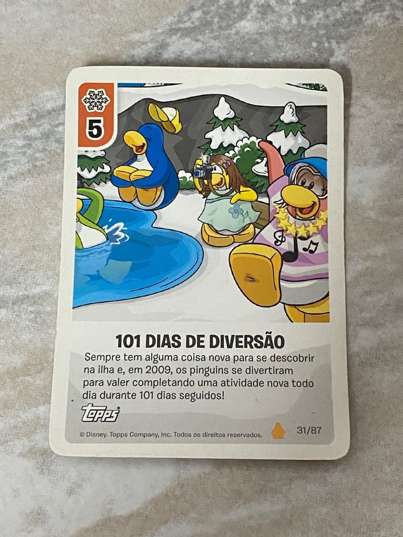 Carta 101 Dias de Diversão Club Penguin Desafio Ninja | Cacareco Disney  Usado 84449348 | enjoei