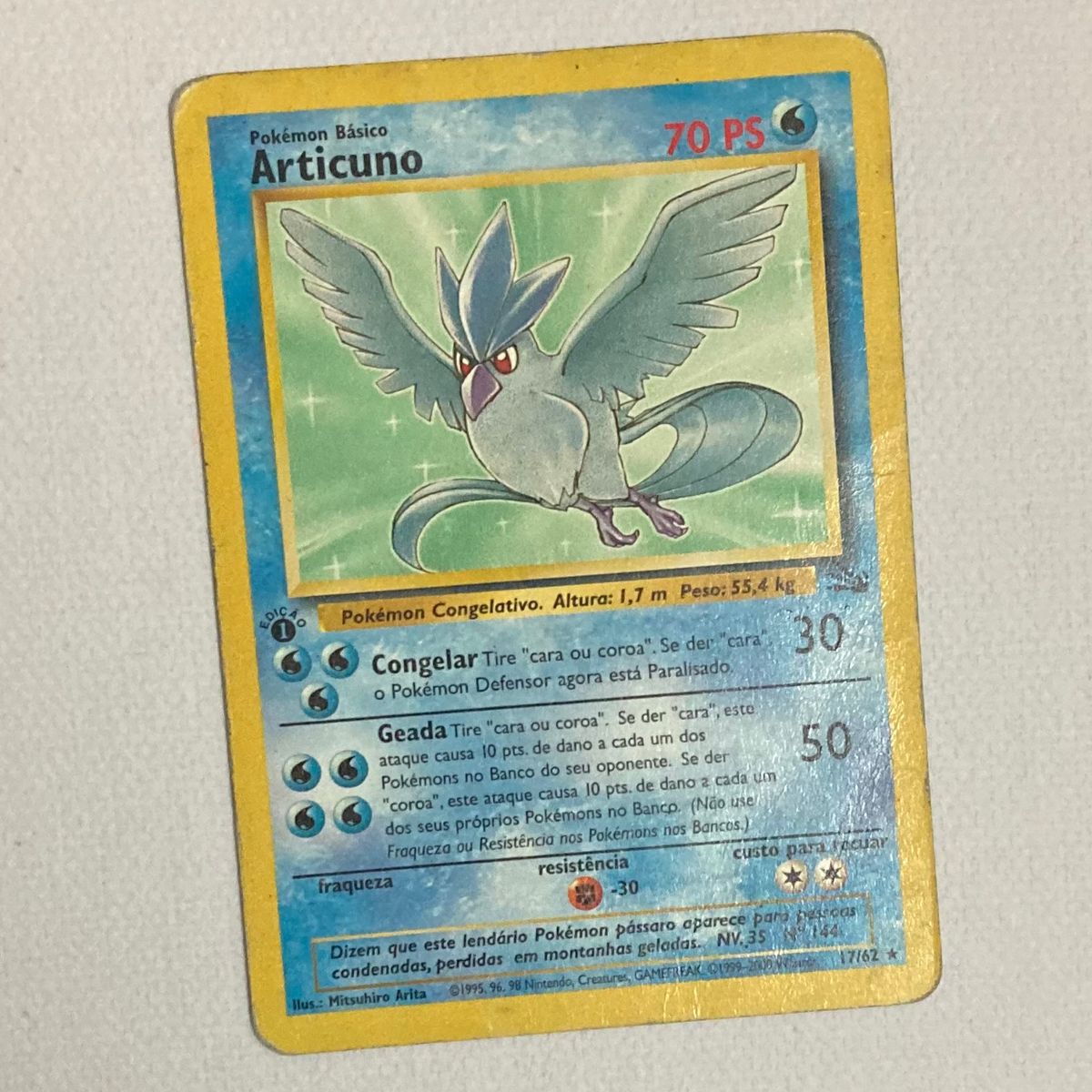 carta pokemon articuno fosil pca 6 ingles - Comprar Cartas Colecionáveis  antigas no todocoleccion