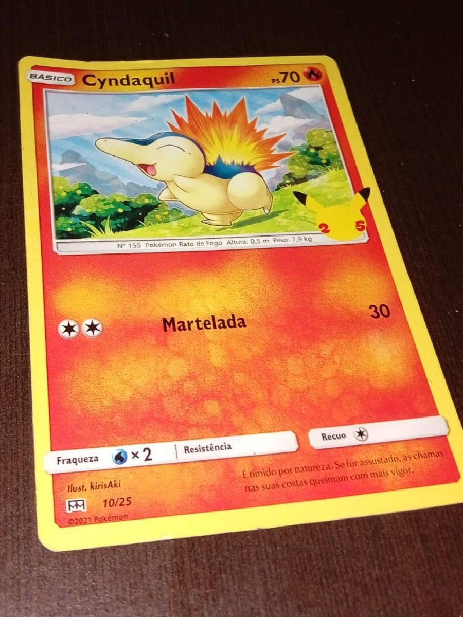 Pokémon nº 155 - Cyndaquil Pokémon Rato de Fogo Cyndaquil se